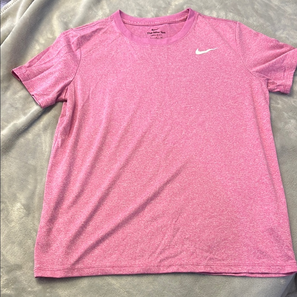 Nike Heathered Pink Dri Fit Tee